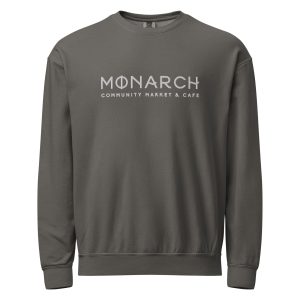 Unisex garment-dyed fleece crewneck sweatshirt