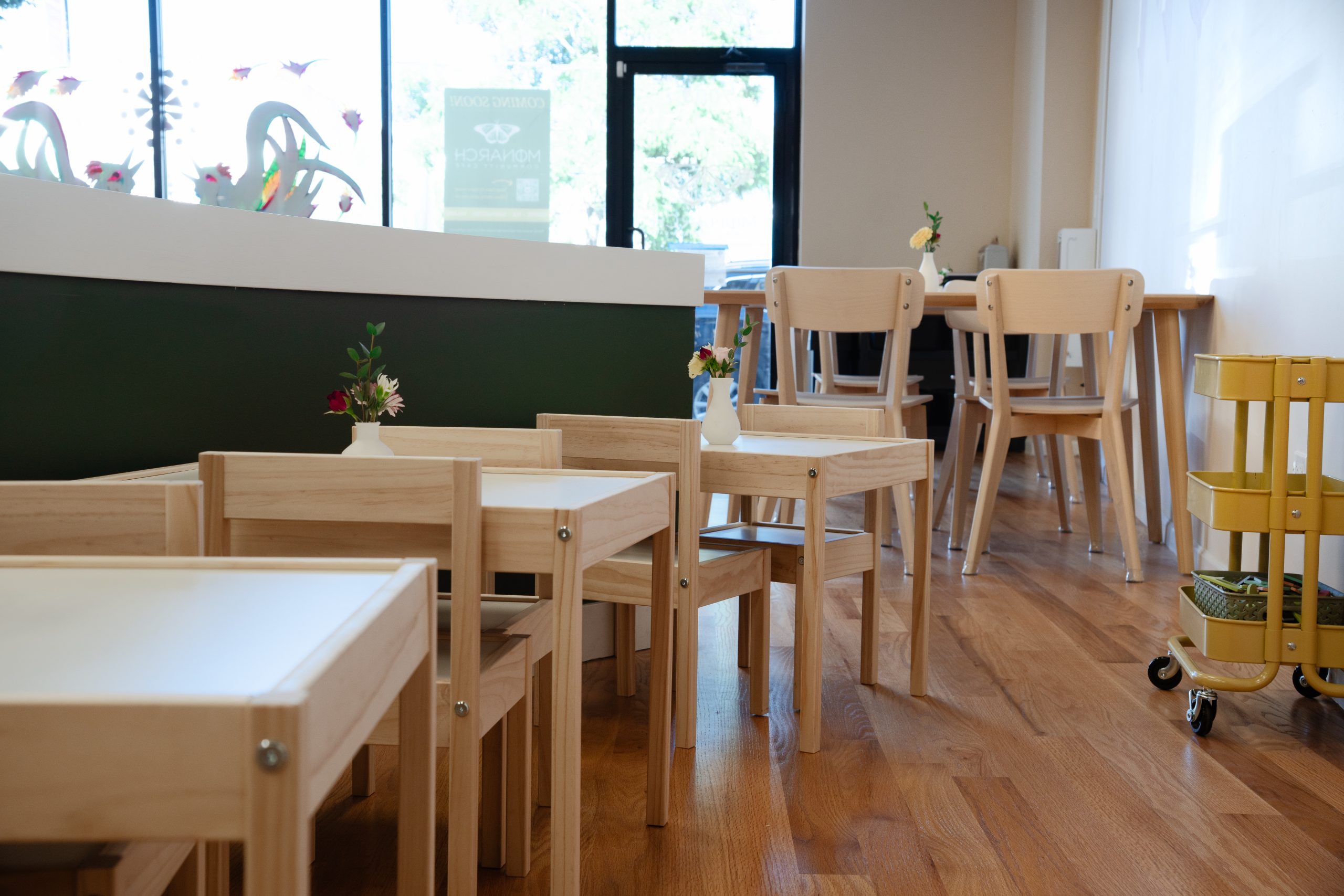 Kid's seating area at Monarch Cafe