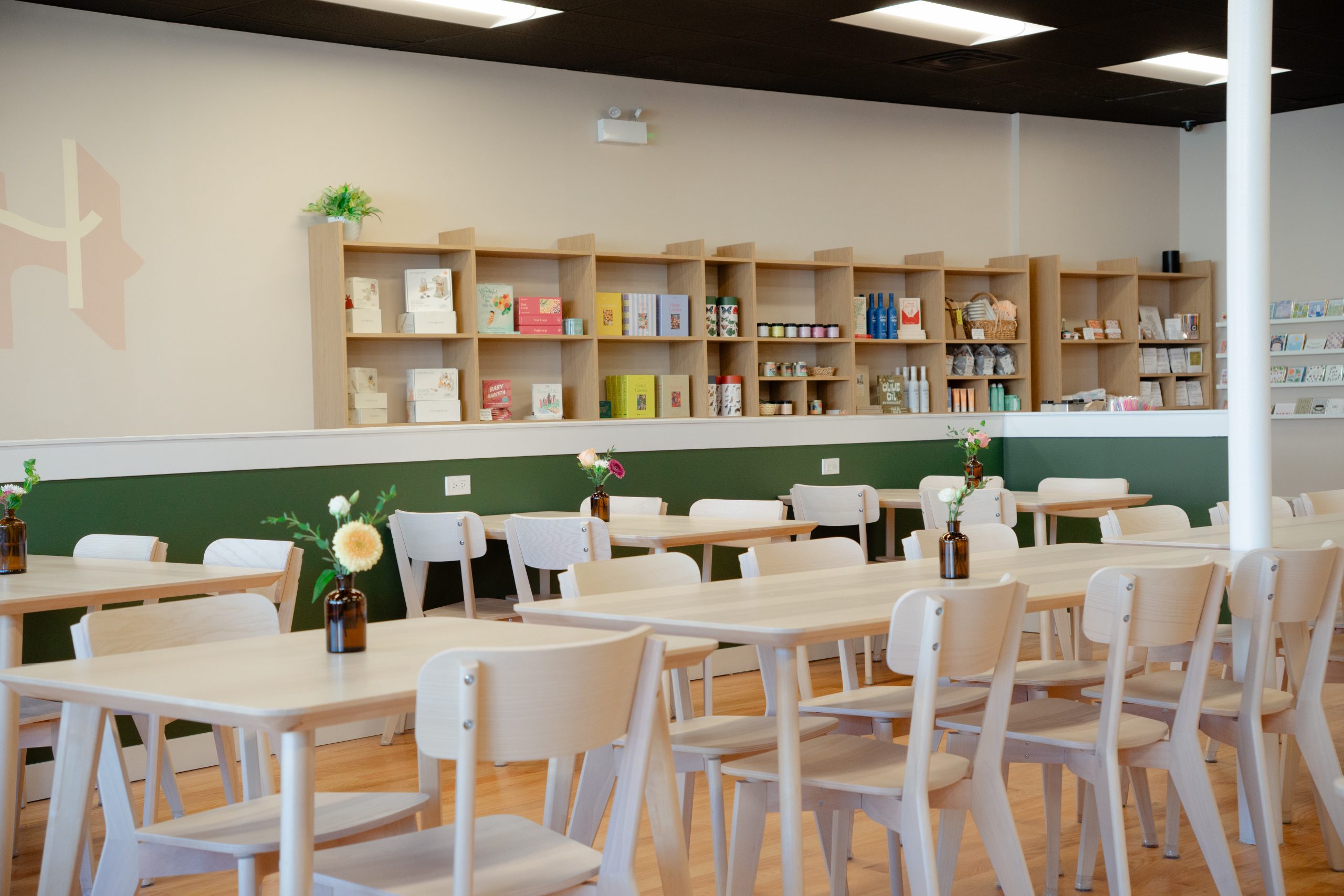 Interior seating at Monarch Cafe